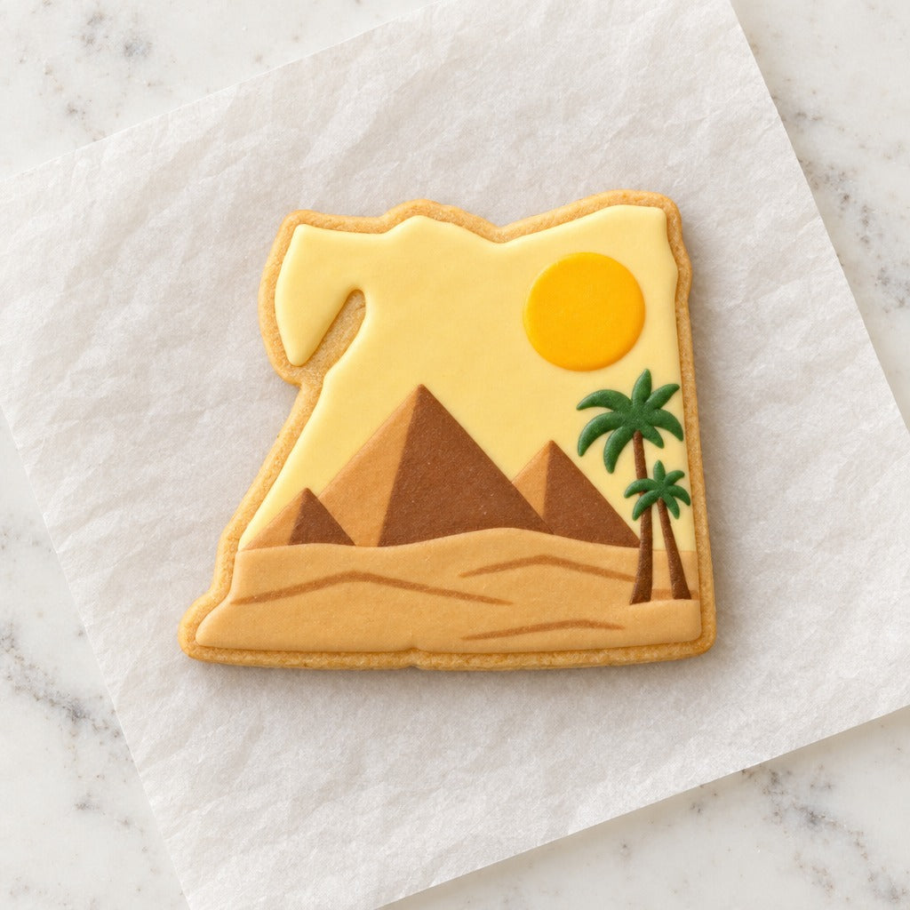 Egypt Cookie Cutter (decorated cookie mockup)