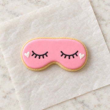 Eye Mask Cookie Cutter (decorated cookie mockup)
