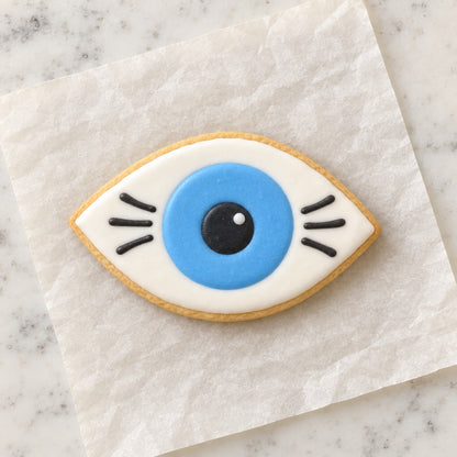 Eye Outline Cookie Cutter (decorated cookie mockup)