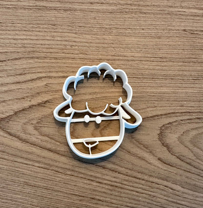 Farm Animal Faces Cookie Cutter Set: Sheep Face Cookie Cutter