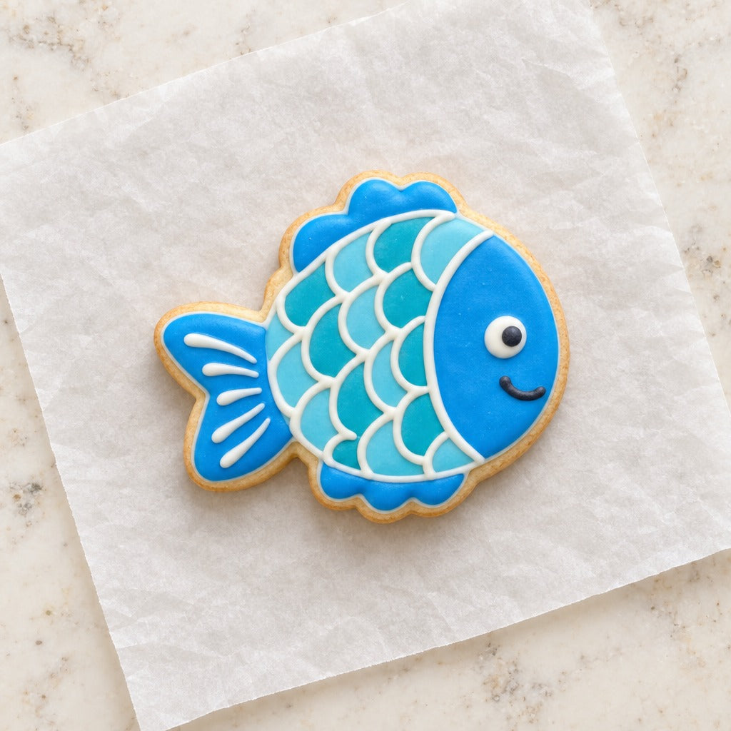 Fish Cookie Cutter (decorated cookie mockup)