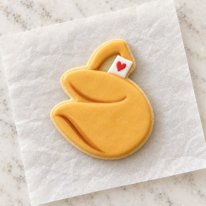 Fortune Cookie Cookie Cutter (decorated cookie mockup)