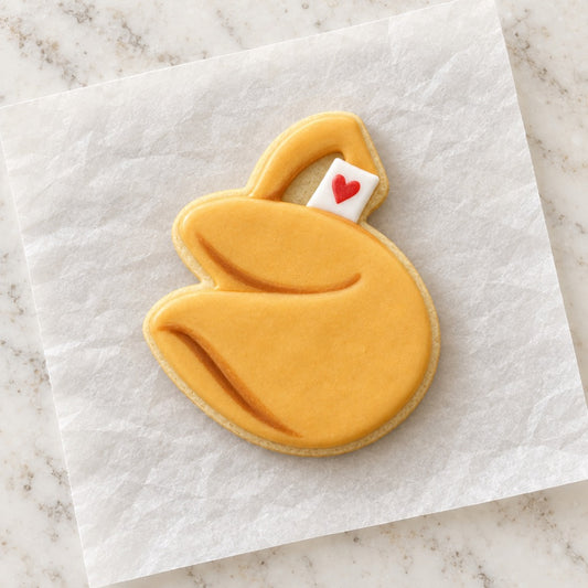 Fortune Cookie Cookie Cutter (decorated cookie mockup)