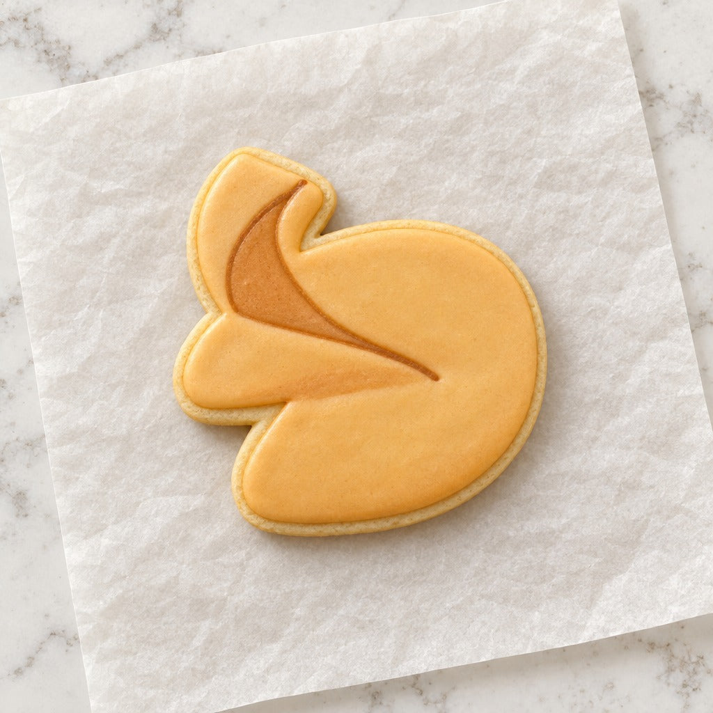Fortune Cookie Outline Cookie Cutter (decorated cookie mockup)