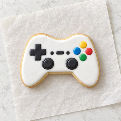Game Controller Cookie Cutter (decorated cookie mockup)
