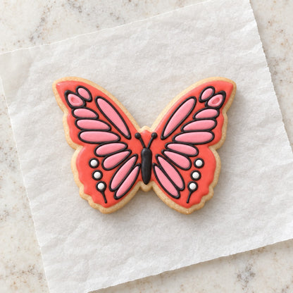 Garden Butterfly Cookie Cutter (decorated cookie mockup)
