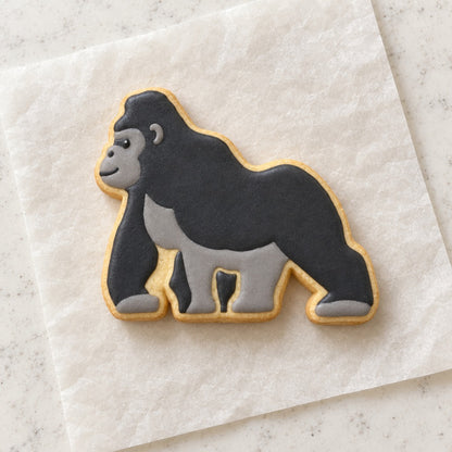 Gorilla Cookie Cutter (decorated cookie mockup)
