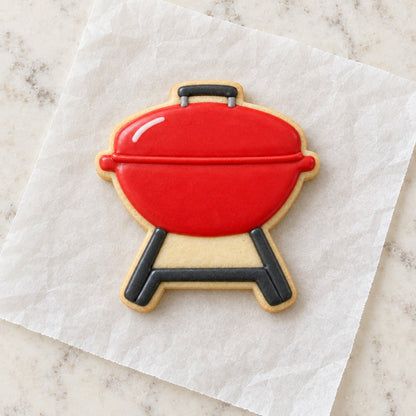 Grill Outline Cookie Cutter (decorated cookie mockup)