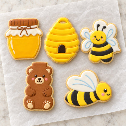 Honey Cookie Cutter Set (decorated cookie mockup)