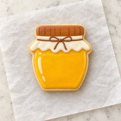 Jar Outline Cookie Cutter (decorated cookie mockup)