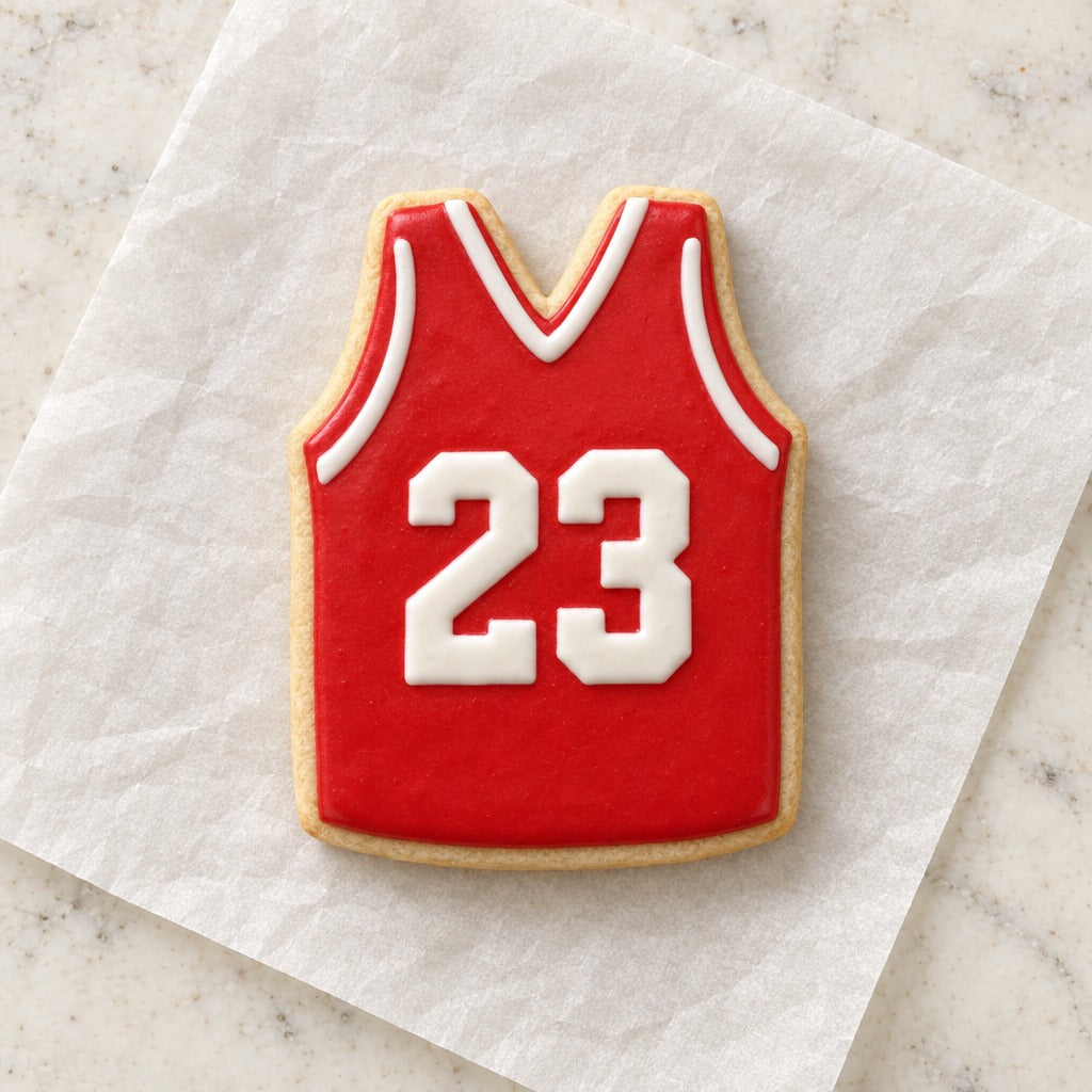 Jersey Outline Cookie Cutter (decorated cookie mockup)