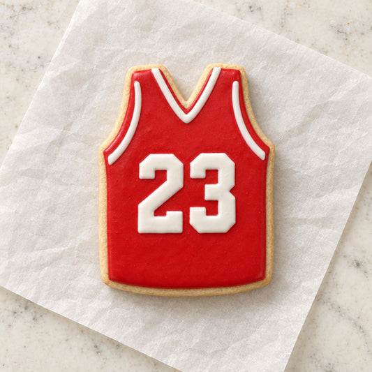 Jersey Outline Cookie Cutter (decorated cookie mockup)