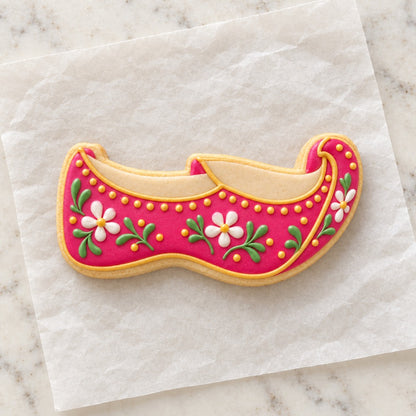 Jutti Shoe Cookie Cutter (decorated cookie mockup)