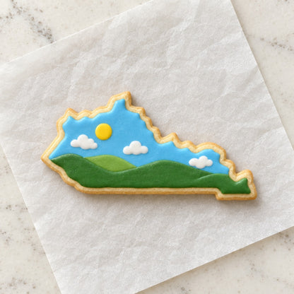 Kentucky State Cookie Cutter (decorated cookie mockup)