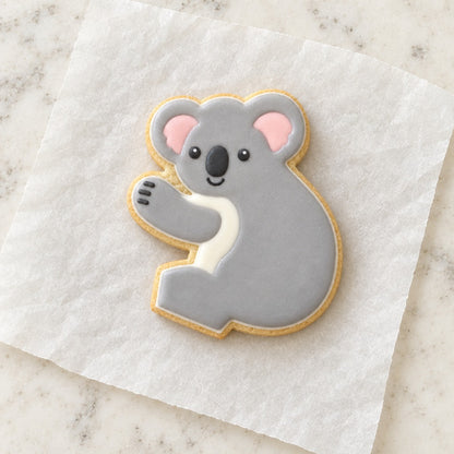 Koala Cookie Cutter (decorated cookie mockup)