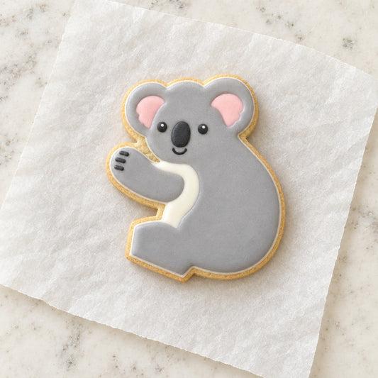 Koala Cookie Cutter (decorated cookie mockup)
