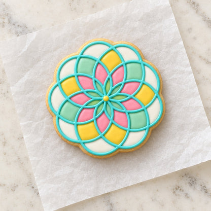 Mandala Cookie Cutter (decorated cookie mockup)