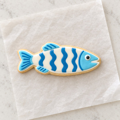 Mediterranean Fish Cookie Cutter (decorated cookie mockup)