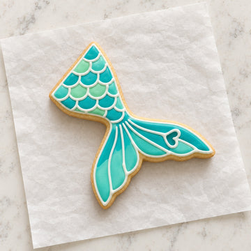Mermaid Cookie Cutter (decorated cookie mockup)