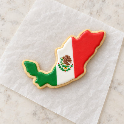 Mexico Cookie Cutter (decorated cookie mockup)