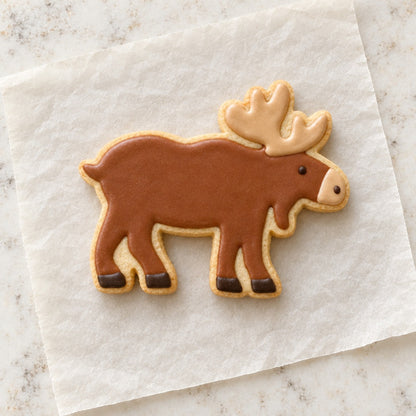 Moose Cookie Cutter (decorated cookie mockup)