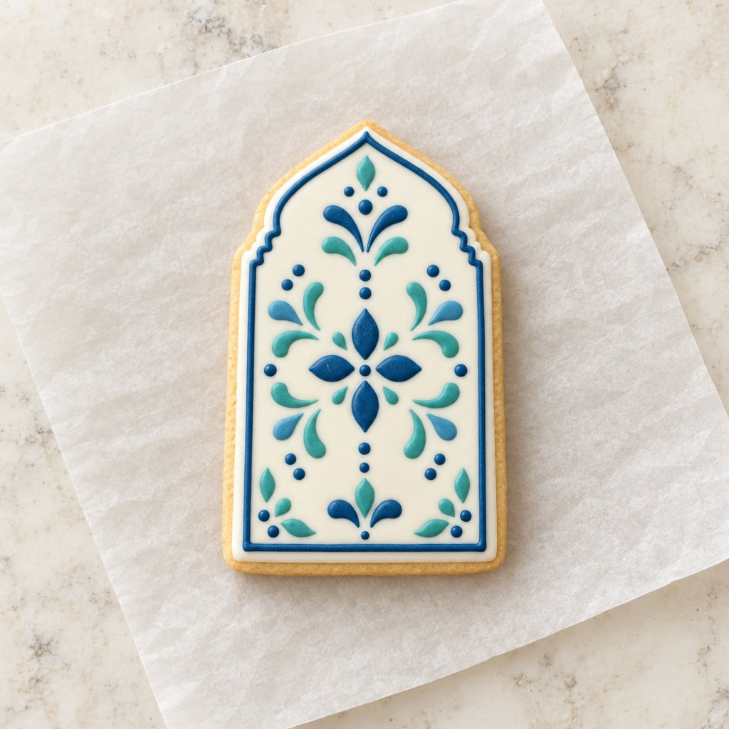 Moroccan Arch Cookie Cutter (decorated cookie mockup)