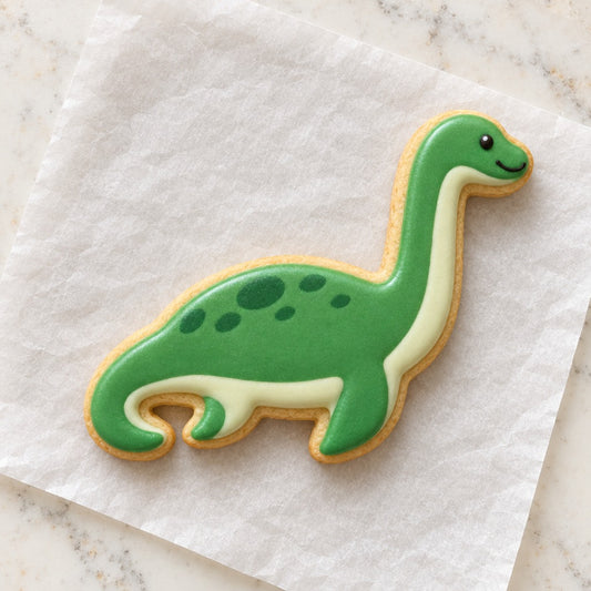 Nessie Cookie Cutter (decorated cookie mockup)
