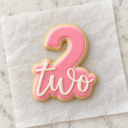 Number 2 Cookie Cutter (decorated cookie mockup)