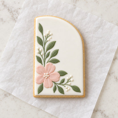One Sided Arch Cookie Cutter (decorated cookie mockup)