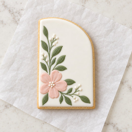 One Sided Arch Cookie Cutter (decorated cookie mockup)