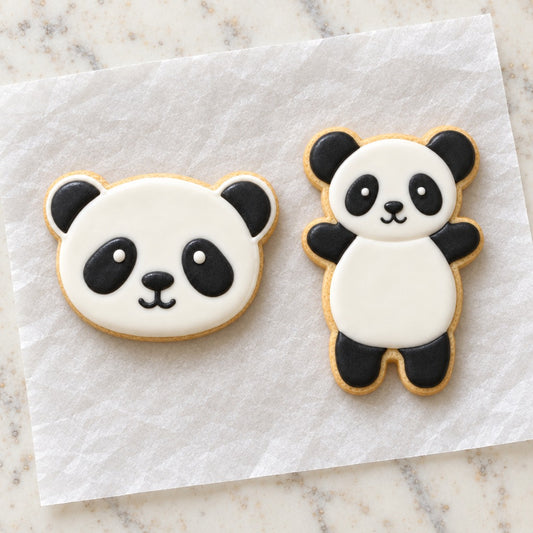 Panda Cookie Cutter Set (decorated cookie mockup)