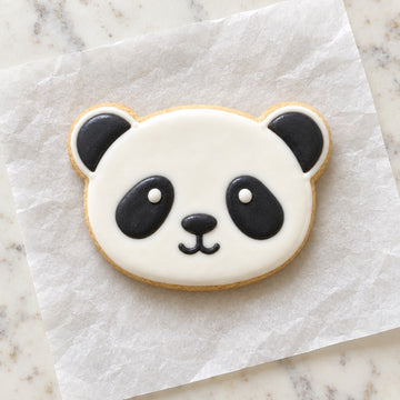 Panda Face Cookie Cutter (decorated cookie mockup)
