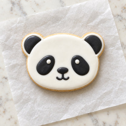 Panda Face Cookie Cutter (decorated cookie mockup)