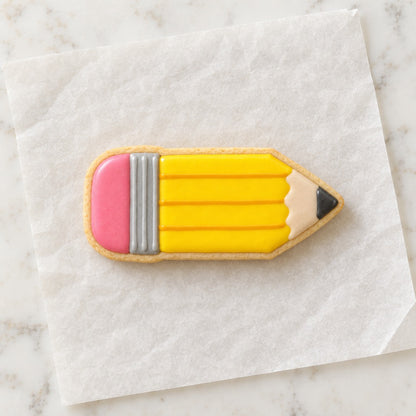 Pencil Outline Cookie Cutter (decorated cookie mockup)