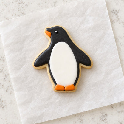 Penguin Cookie Cutter (decorated cookie mockup)