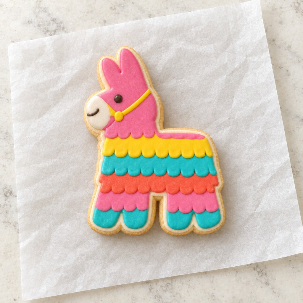 Piñata Cookie Cutter (decorated cookie mockup)