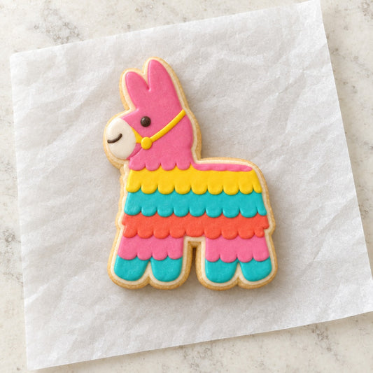 Piñata Cookie Cutter (decorated cookie mockup)