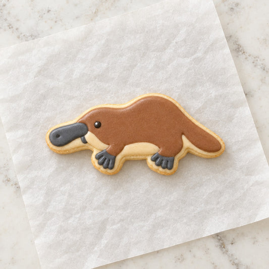 Platypus Cookie Cutter (decorated cookie mockup)