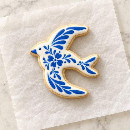 Portuguese Swallow Cookie Cutter (decorated cookie mockup)