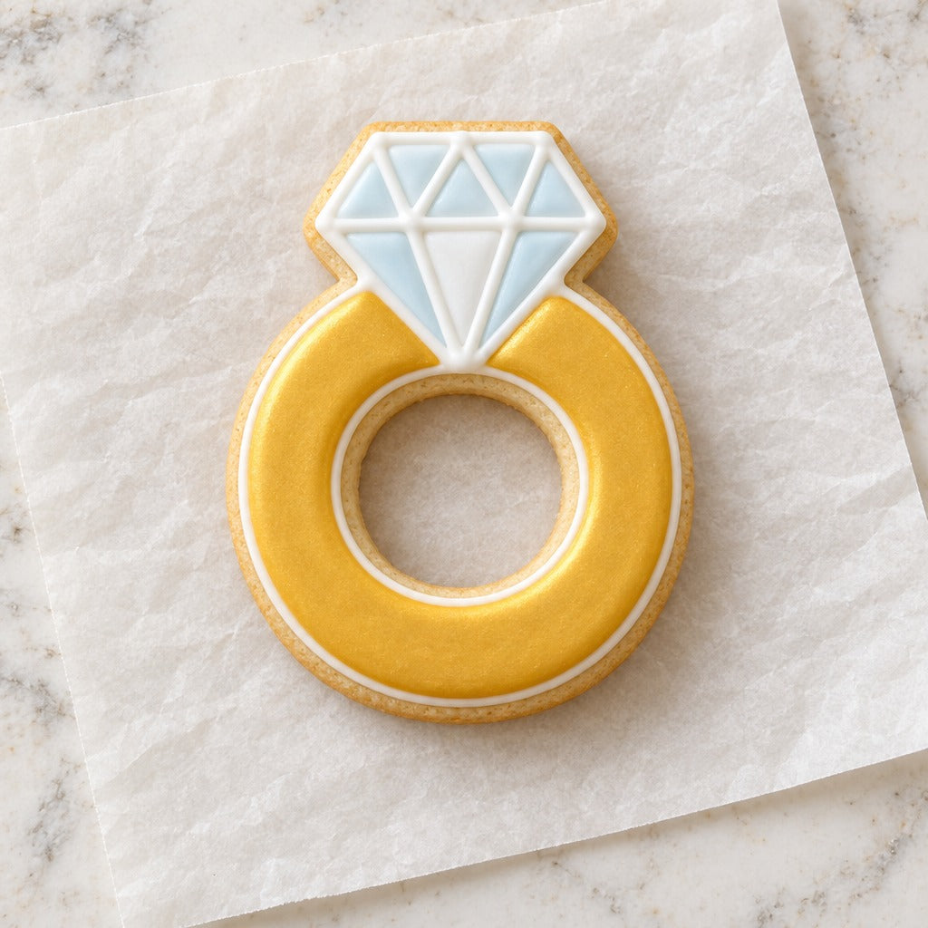 Ring Cookie Cutter (decorated cookie mockup)