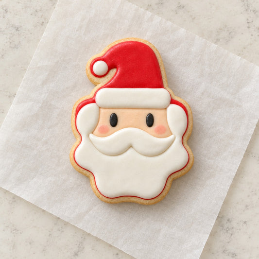 Santa Face Cookie Cutter (decorated cookie mockup)
