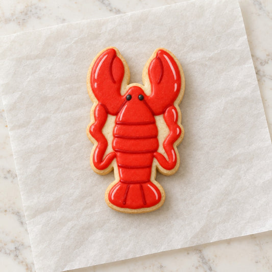 Seafood Lobster Cookie Cutter (decorated cookie mockup)