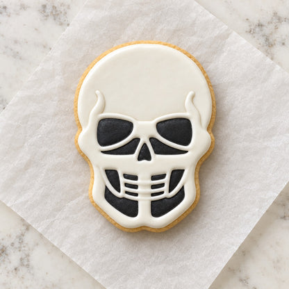 Skull Cookie Cutter (decorated cookie mockup)