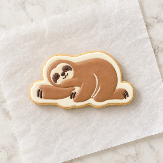 Sloth Cookie Cutter (decorated cookie mockup)
