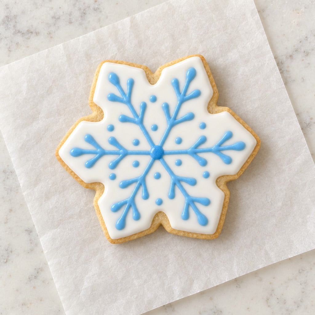 Snowflake Cookie Cutter (decorated cookie mockup)
