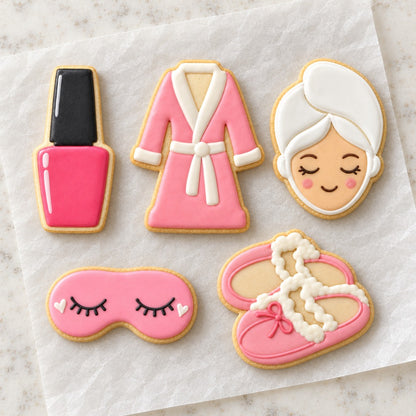 Spa Cookie Cutter Set (decorated cookie mockup)
