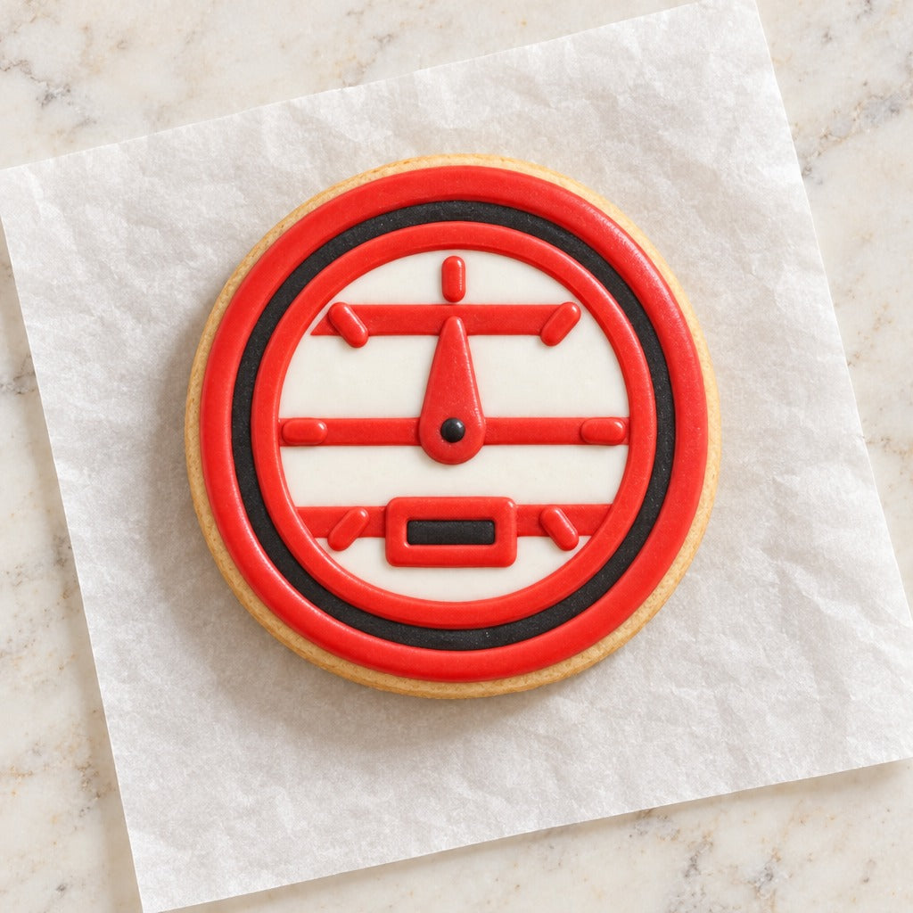 Speedometer Cookie Cutter (decorated cookie mockup)