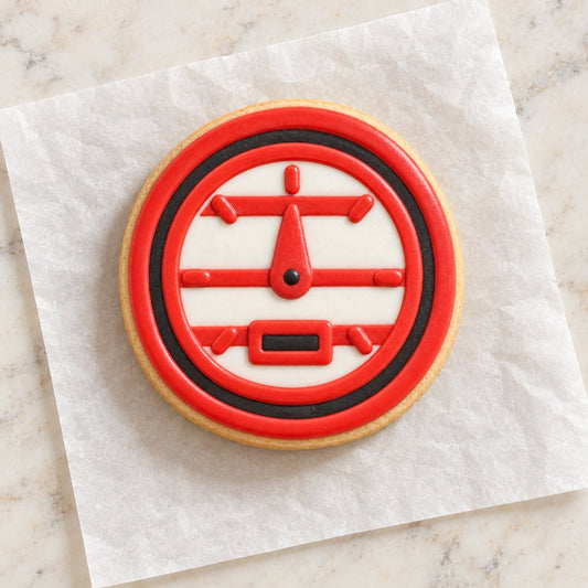 Speedometer Cookie Cutter (decorated cookie mockup)