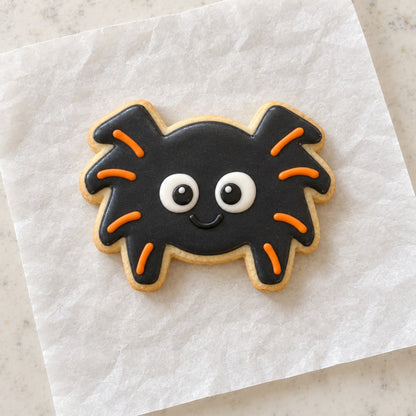 Spider Outline Cookie Cutter (decorated cookie mockup)