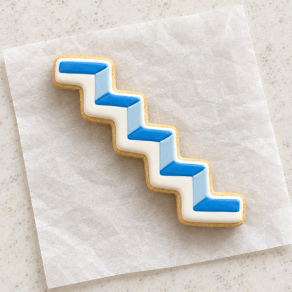 Stairs Cookie Cutter (decorated cookie mockup)
